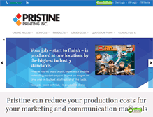 Tablet Screenshot of pristineprinting.com